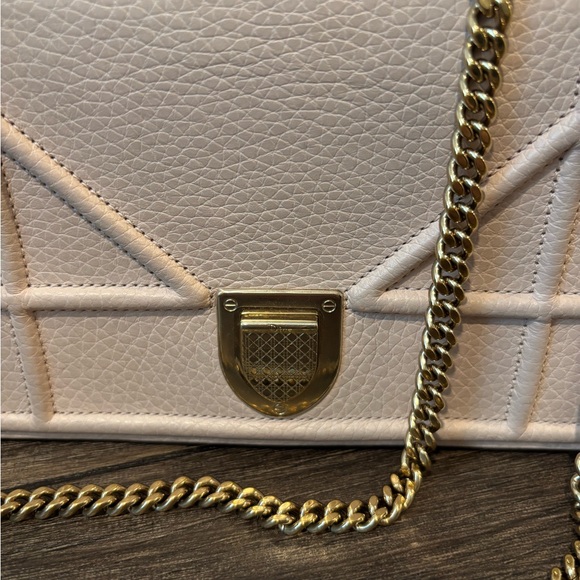 Christian Dior Beige Blush Diorama Wallet on Chain Crossbody Shoulder Bag - Picture 2 of 14